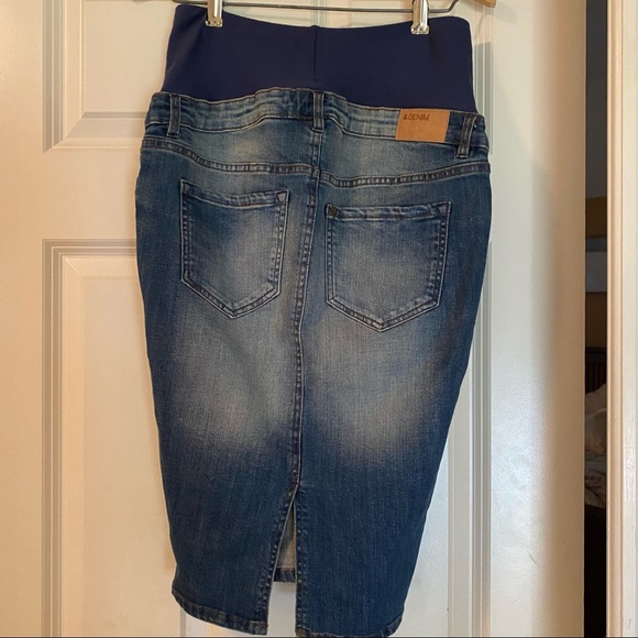 H&M maternity MAMA denim skirt - knee length. Maternity US size 4. - Picture 3 of 5